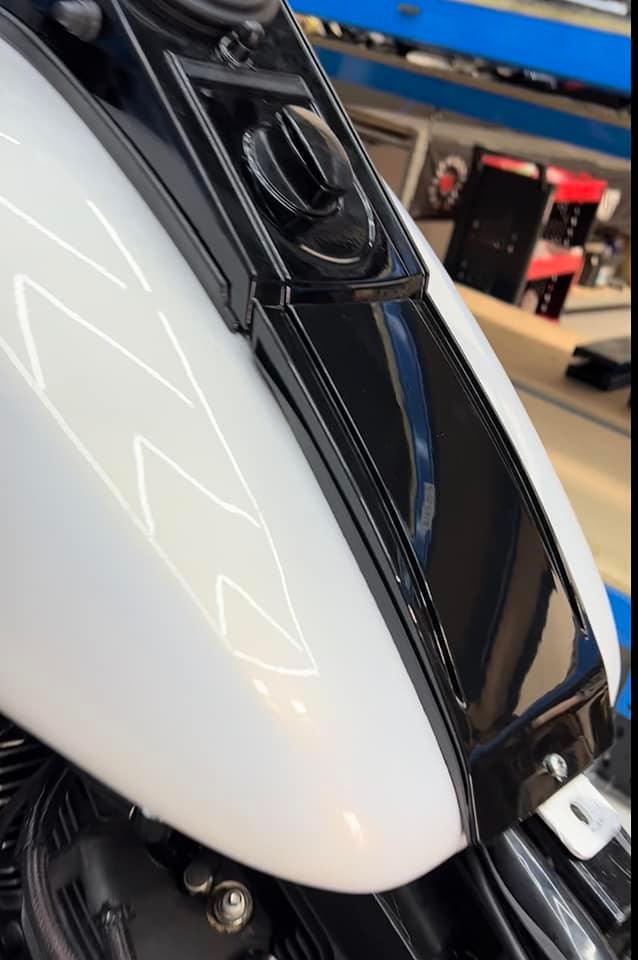 Gloss Black - Dash Panel Extension For 2000-2017 Harley Softail Fatboy ...